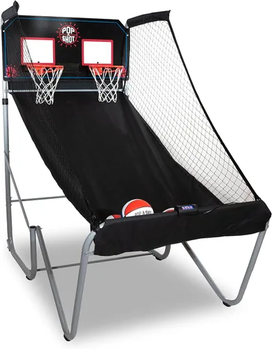 Miniatura 6 de Pop-A-Shot - Home Dual Shot Juego de baloncesto arcade para el hogar Aro de puntuación con sensor, 16 modos de juego, 7 bolas Plegable para un