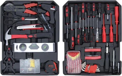 Miniatura 4 de Hantinstom 900 piezas juego completo de herramientas para el hogar, versátil juego de herramientas con ruedas para reparación y mantenimiento