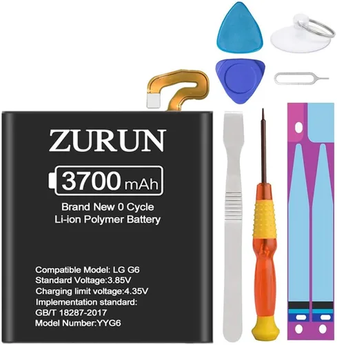 Miniatura 7 de Batería para LG G6, ZURUN 3700mAh de polímero de litio mejorada BL-T32 repuesto para LG G6 H872 H870 H871 VS998 LS993 con kit de herramientas