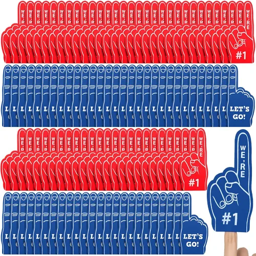Miniatura 12 de 100 Pieces Mini Foam Finger Football Party Favors #1 Sports Fan Foam Finger Football Party Supply Basketball Baseball Soccer Sporting Events