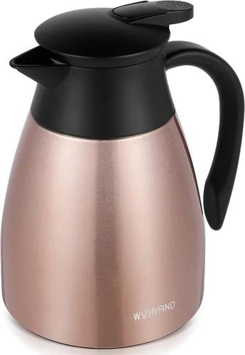 Jarra de café de 34 onzas aisladas, jarras de café de acero inoxidable para mantener el calor, jarras térmicas a prueba de polvo para fiestas en