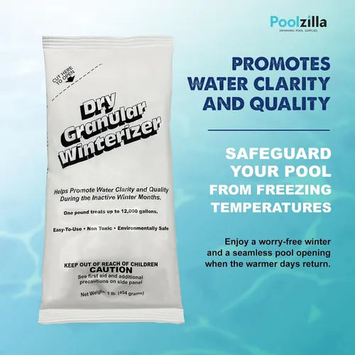 Miniatura 5 de Poolzilla Kit de preparación para el invierno de 12,000 galones, kit de cierre para piscinas sobre y en el suelo, incluye 1 libra de acondicionador