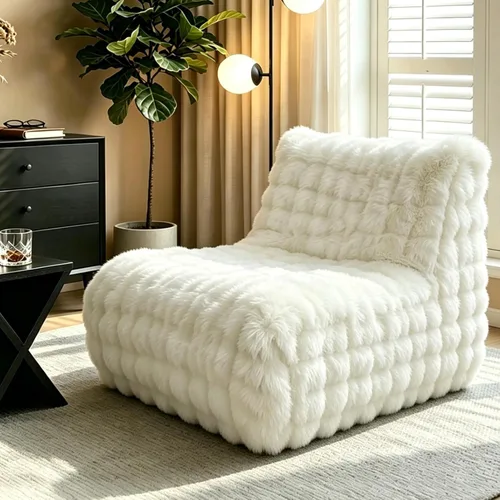 Miniatura 2 de Puf de espuma viscoelástica – Sofá de suelo de piel sintética ultrasuave, acogedor sofá de lectura para sala de estar, dormitorio, oficina, hogar