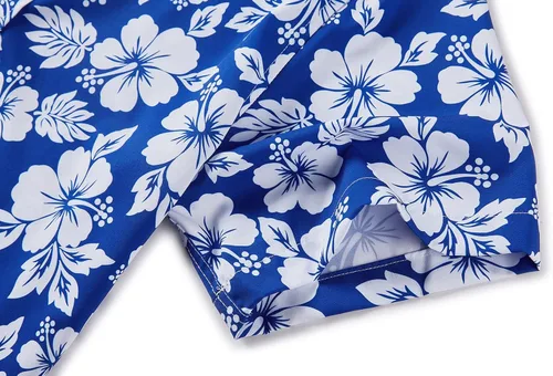 Miniatura 5 de EUOW - Camisas hawaianas para hombre de manga corta con botones, estampadas para la playa y el verano