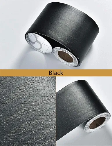 Miniatura 3 de Amhao Papel tapiz autoadhesivo para salpicaduras, 32.8 ft, color negro