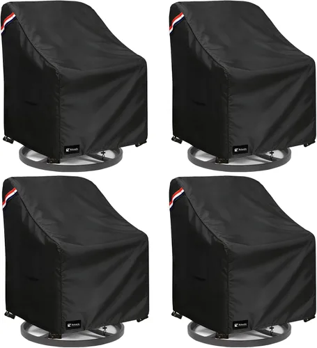 Miniatura 6 de Paquete de 2 fundas para mecedoras de exteriores, resistentes al agua, para sillas mecedoras de patio de 26 pulgadas de ancho x 32.5 pulgadas