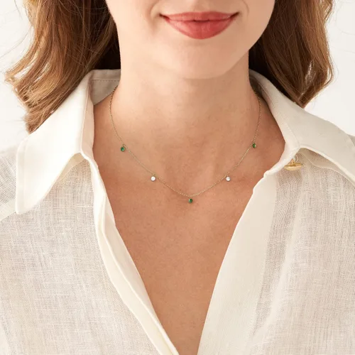 Miniatura 5 de Fossil - Collar con colgante de acero inoxidable en tono dorado para mujer