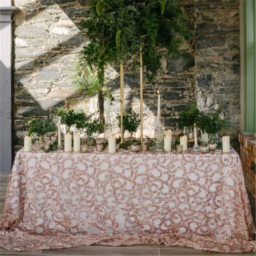 Miniatura 8 de B-COOL Mantel plateado de lentejuelas para mesa de boda con flores y Navidad, 90 x 90 pulgadas