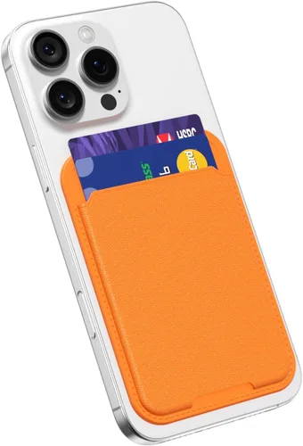 Miniatura 9 de oakxco Billetera para teléfono adhesiva, delgada y delgada con adhesivo para tarjetas de crédito, bolsillo trasero del teléfono, funda de plástico