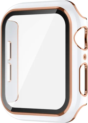 Miniatura 19 de Funda compatible con Apple Watch de 1 37⁄64 pulgadas (40 mm), serie 6/5/4/SE, con protector de pantalla de vidrio templado integrado, carcasa Negro