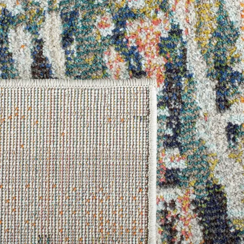 Miniatura 10 de SAFAVIEH Madison Collection - Alfombra decorativa de 3 x 5 pies, color beige y azul marino, diseño abstracto moderno, no desprende pelusa y de fácil