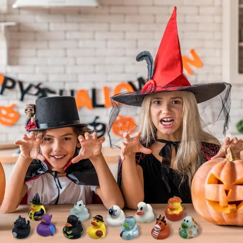 Miniatura 4 de Paquete de 24 Patos de Goma de Halloween Juguetes de Baño para Niños Pequeños Niños Niñas Juguetes de Halloween Favores de Fiesta de Halloween