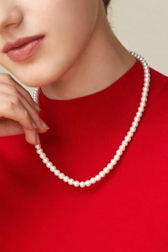 Miniatura 2 de BABEYOND - Collar de perlas redondas de imitación para novias bodas