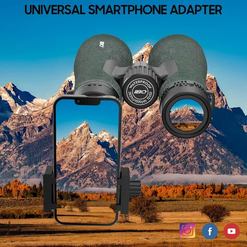 Miniatura 3 de Prismáticos UHD de 12 x 50 para adultos de alta potencia con adaptador de teléfono mejorado, visión grande, ligero, IPX7 resistente al agua