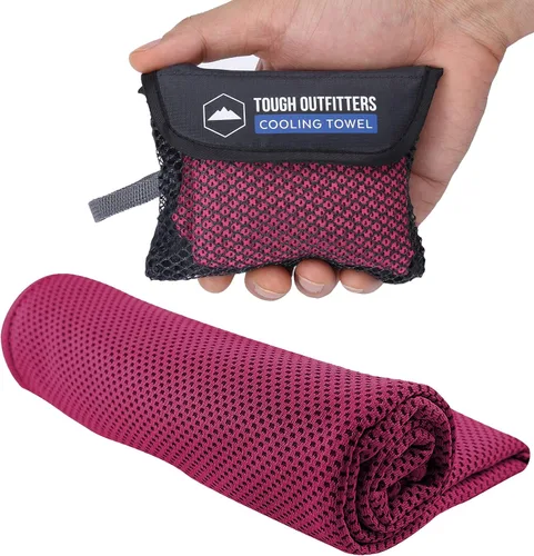 Miniatura 23 de Tough Outdoors Toallas de enfriamiento para cuello y cara, toalla de enfriamiento para el cuello para clima caliente, yoga, deportes, golf, sudor