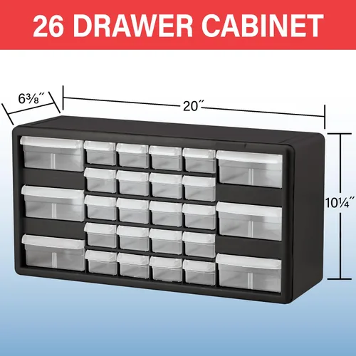 Miniatura 3 de Akro-Mils Gabinete de almacenamiento de plástico con 26 cajones para organización de garaje, organizador de cuentas, almacenamiento de ladrillos