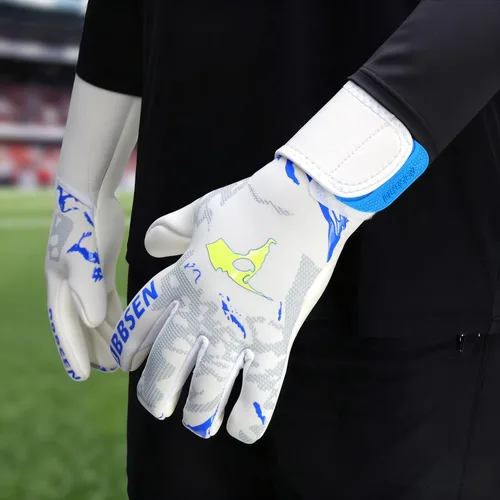 Miniatura 8 de Guantes de portero con palma de corte medio negativo, ajuste cómodo, guantes de portero de fútbol ligeros y flexibles con ultra agarre Gris