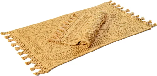 Miniatura 38 de Alfombra de baño de felpilla de algodón de 17 x 24 pulgadas, color beige, tapete de baño de felpa suave, ultra absorbente, de secado rápido, lavable