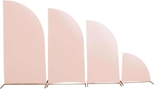 Miniatura 42 de Efavormart - Juego de 4 fundas de elastano beige para arco de media luna, fundas de telón de fondo Chiara de 2.5 pies a 7 pies para escenarios