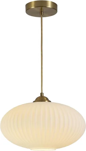 Miniatura 17 de Lámpara colgante de vidrio de leche dorada Luz colgante de latón antiguo, pequeñas luces colgantes blancas para isla de cocina, lámpara de techo