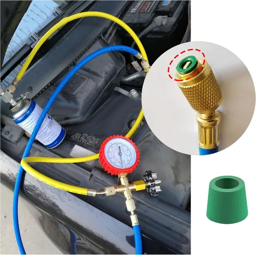 Miniatura 6 de Kit de 50 juntas tóricas de CA para automóvil, kit de juntas de goma de nitrilo para reparar manguera o colector de carga de CA de 1/4 pulgadas