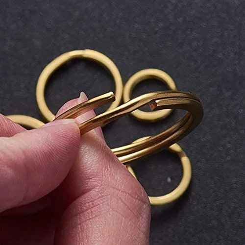 Miniatura 2 de 400 anillos de salto divididos de 0.472 pulgadas, anillos de metal, conectores de alambre, pequeño llavero para hacer joyas, manualidades, oro