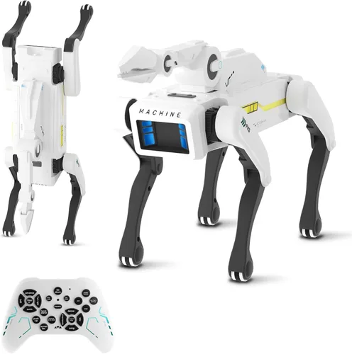 Miniatura 8 de Kit de perro robot 3 en 1 con ruedas, más de 30 acciones biónicas, voz y control remoto, movimientos programables, batería recargable, juguete