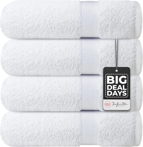 Miniatura 6 de Infinitee Xclusives Paquete de 6 toallas de mano blancas de primera calidad, 16 x 28 pulgadas, calidad de hotel y spa, juego de 4 toallas de baño