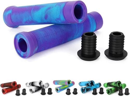 Miniatura 10 de Empuñaduras para patinete - Empuñaduras mixtas de color para manillar de MTB y BMX Empuñaduras suaves de 145 mm para patinete de maniobras