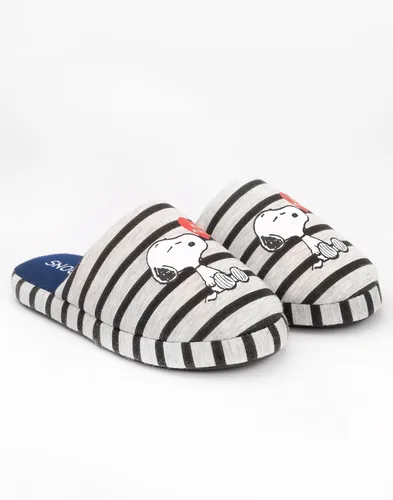 Miniatura 4 de Peanuts Zapatillas Snoopy para mujer, zapatos de casa grises sin cordones, gris