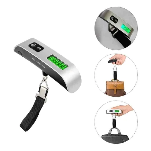 Miniatura 9 de Báscula digital de equipaje, báscula digital portátil para colgar, báscula digital de equipaje colgante de 110 libras con retroiluminación
