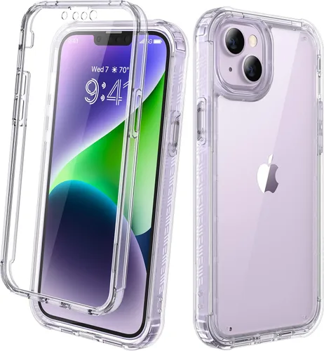 Miniatura 93 de Diaclara - Funda compatible con iPhone 11, carcasa resistente de cuerpo completo con protector de pantalla integrado sensible al tacto y Transparente