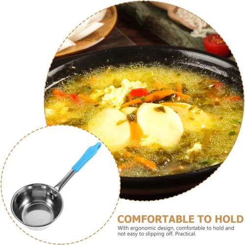 Miniatura 6 de Toddmomy Cucharón portátil para acampar con gancho, cuchara de agua ligera de acero inoxidable para senderismo al aire libre y camping, cuchara