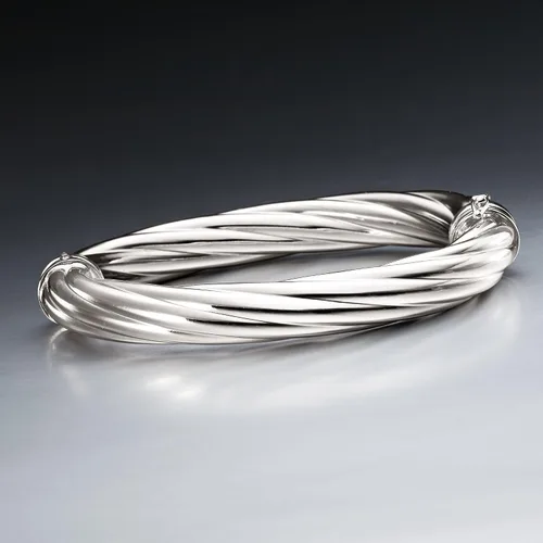 Miniatura 3 de Ross-Simons Italian Twisted Oval Bangle Bracelet