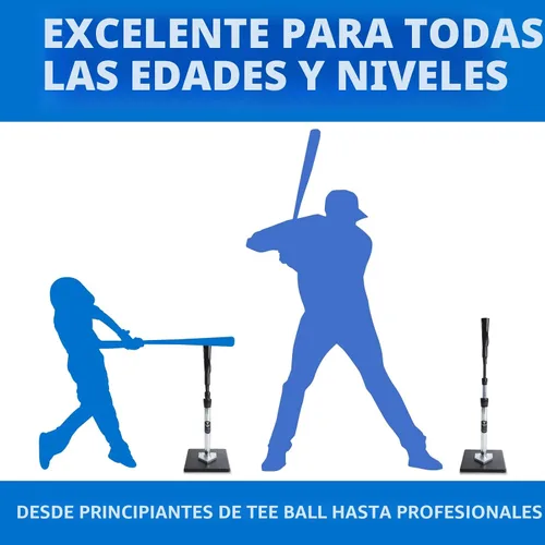 Miniatura 5 de Tanner Tee The Original Batting Tee – Tee de bateo profesional ajustable para béisbol y softbol, eje de acero, base compuesta, parte superior