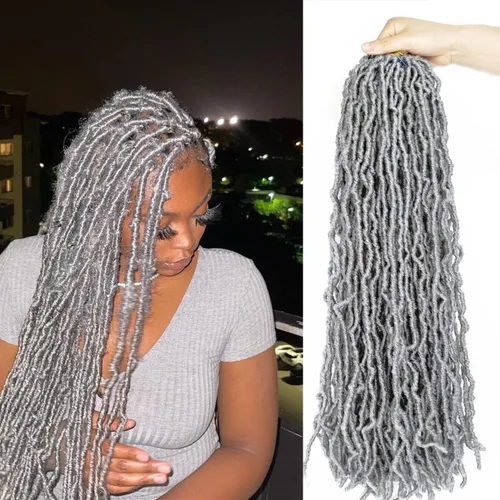 Miniatura 28 de 36 pulgadas, 7 paquetes de rastas suaves de ganchillo de cabello entero, no extendidas, largas y largas, trenzas de pelo sintético preenrolladas, 1b