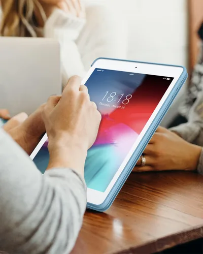 Miniatura 6 de DTTO Funda para iPad Air 1ª edición, (no para iPad Air 2 y Air 3) Ultra delgado y ligero Smart Trifold Stand con cubierta trasera de TPU suave