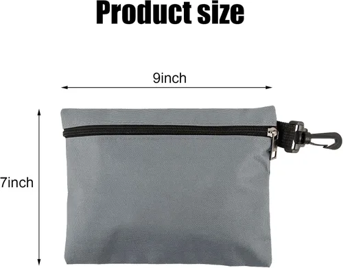 Miniatura 2 de Paquete de 3 pequeñas bolsas de herramientas con cremallera multiusos organizador de almacenamiento duradero 600D Oxford impermeable bolsa