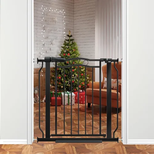 Miniatura 11 de Puerta de bebé extra ancha para puertas de 53.1 a 62.6 pulgadas, puertas para perros montadas a presión con puerta, barrera de seguridad infantil
