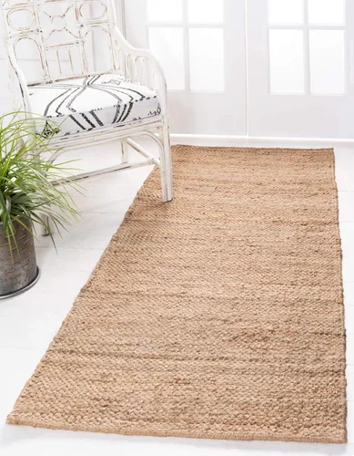 Unique Loom Chunky Jute Collection - Alfombra de área - Amanda (2' 7" x 6' 1", color natural)
