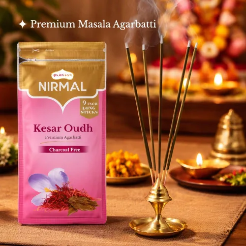 Miniatura 4 de Kesar Oudh - Varillas de incienso – Paquete de 2 varillas de incienso, 200 varitas de incienso de azafrán y madera de agar