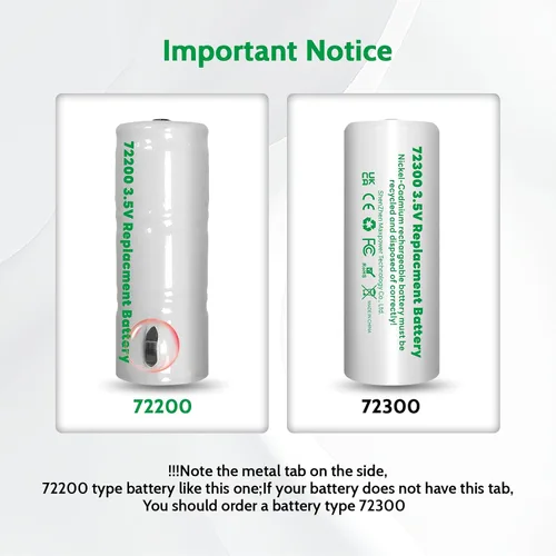 Miniatura 2 de Batería de repuesto para Welch Allyn 72200 3.5V 1500 mAh batería recargable