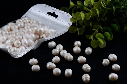 Miniatura 7 de Cuentas de perlas para fabricación de joyas, 100 piezas de 0.394 a 0.394 pulgadas (0.354-0.394 in) naturales auténticas de agua dulce cultivadas
