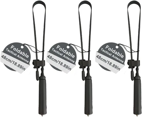 Miniatura 8 de BAOFENG UV-5R - Antena táctica plegable para radio bidireccional GMRS de 18.9 in/18.8 pulgadas de doble banda VHF UHF SMA-Hembra de largo alcance 2