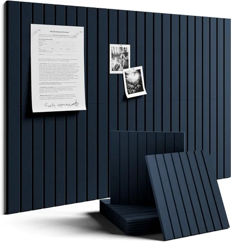 Miniatura 22 de Tablero de anuncios de fieltro grande de 36 x 24 pulgadas, alternativa al tablero de corcho – Paquete de 6 con 40 pestañas adhesivas extraíbles