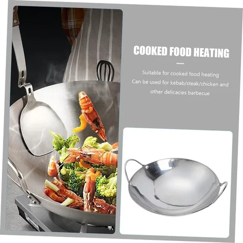 Miniatura 8 de DOITOOL Olla caliente inoxidable olla de doble mango sartén de metal olla de cocina casera Sartén de cocina caliente Shabu Sartén de 9 pulgadas tipo