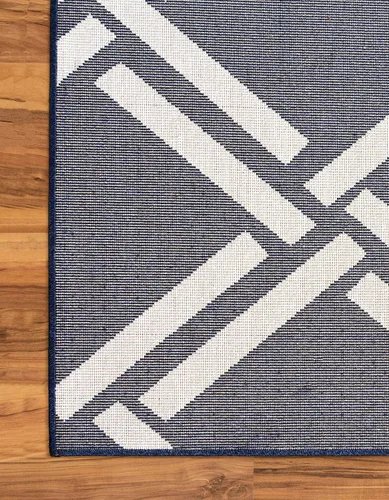 Miniatura 9 de Unique Loom Trellis Collection - Alfombra geométrica moderna azul marino (9 pies x 12 pies)