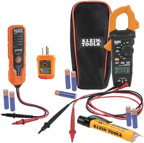 Miniatura 2 de Klein Tools Kit de prueba eléctrica con medidor de abrazadera, juego de alicates aislados y más
