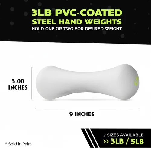Miniatura 3 de Rage Fitness Dumbbell Hand Weight (Sold in Pairs), PVC Coated, Texturized Rubber Exercise & Fitness Dumbbell for Home Gym Equipment Workouts