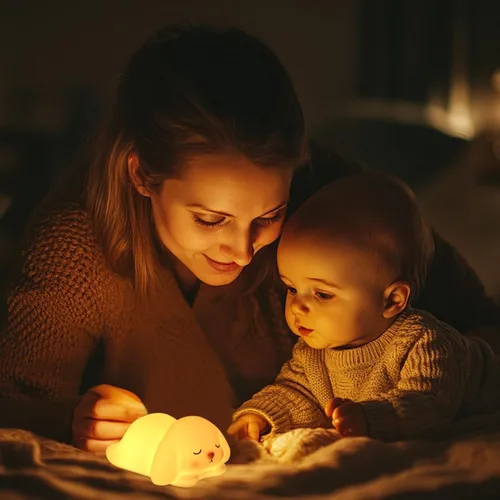 Miniatura 3 de ZKLiLi Luz nocturna para niños, linda lámpara de conejo, 16 colores+toque+luz nocturna de silicona para niños, luces nocturnas de conejo recargables